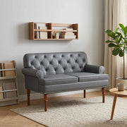 Loveseat con bottoni imbottiti Grigio 120 x 65 x 77 cm 42041859