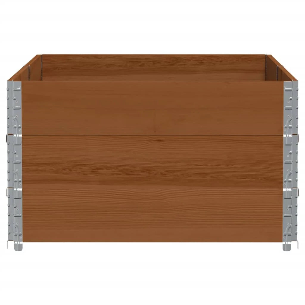 Fioriera rialzata per piante fiori terrazzo giardino 150 x 100 cm legno massello di pino marrone 02_0037421