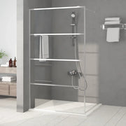 Parete Doccia Walk in Argento 115x195 cm Vetro Trasparente ESG