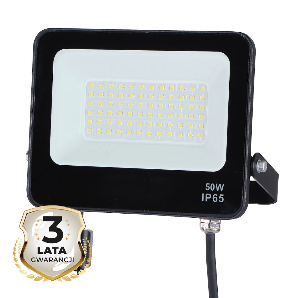 Faro LED 50W 4000K 4800lm con PIR nero IP65 Eko-Light