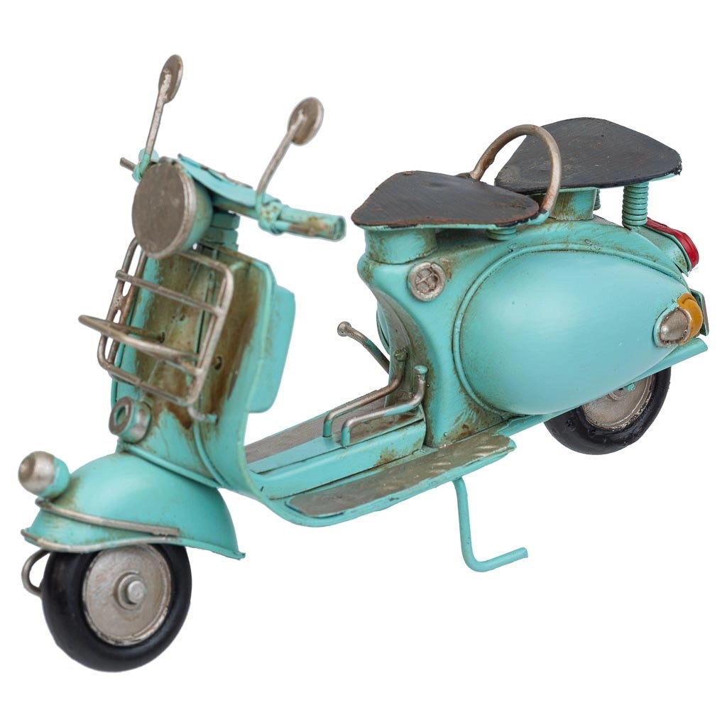 Moto in metallo blu 17x7,5x11,5h