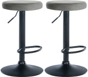 2er Set Barhocker Ponte Samt schwarz