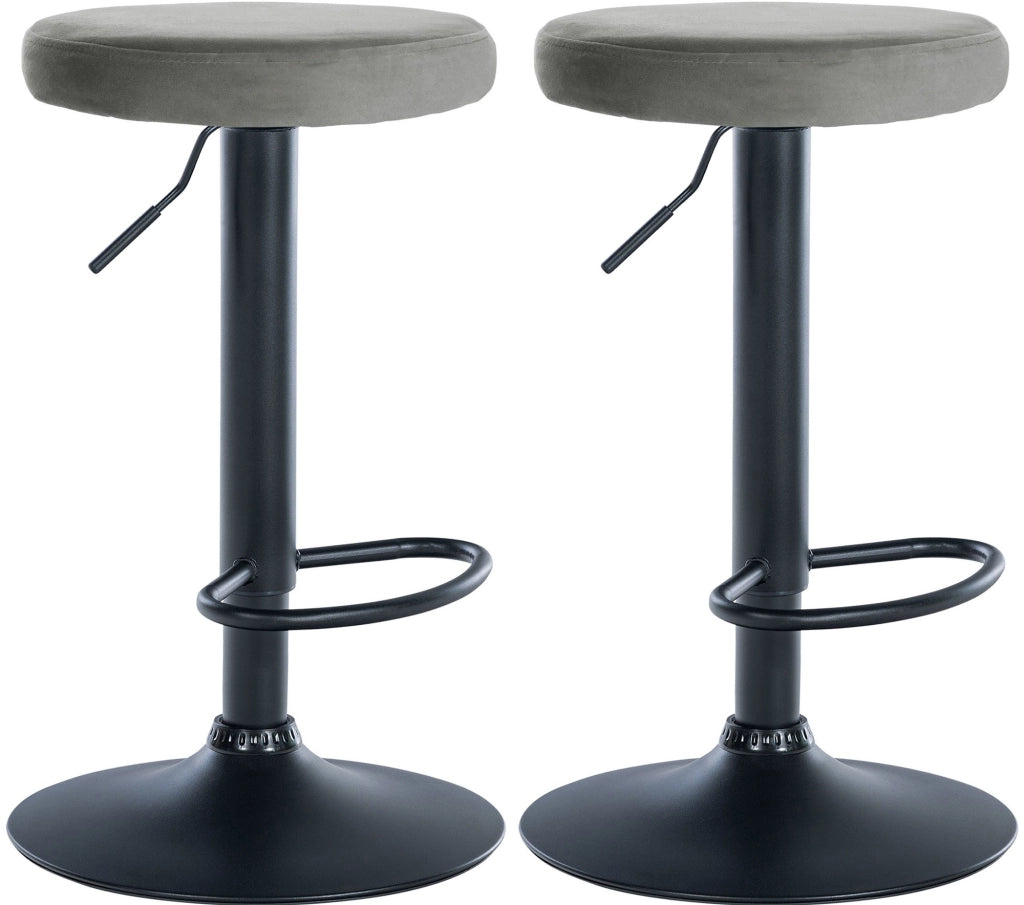 2er Set Barhocker Ponte Samt schwarz