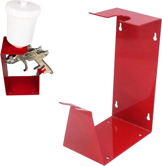 Supporto per pistola HVLP con alimentazione gravitazionale per pistole ad aria compressa in officina carrozzeria con muro di supporto per tubo di aspirazione