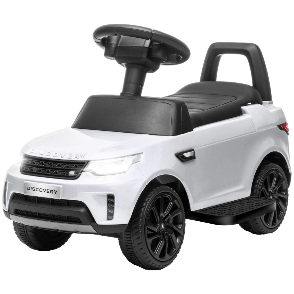 Macchina per Bambini con Licenza Land Rover 6V, Funzionamento Elettrico e a Spinta, Velocit¨¤ 3km/h, Bianco