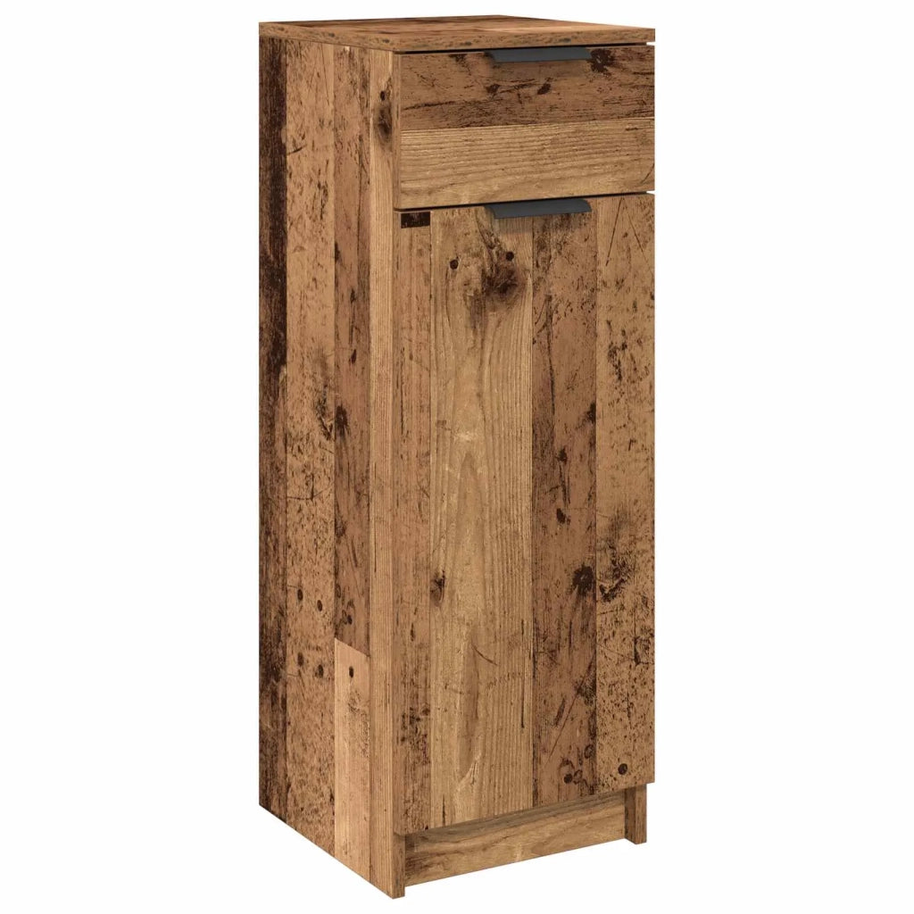 Mobile da Bagno con cassetto Legno vecchio 32 x 34 x 90 cm 863417
