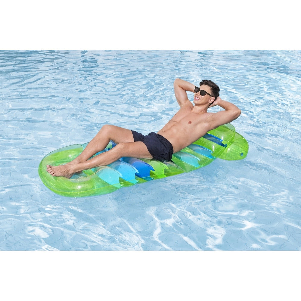 Trade Shop - Lettino Materassino Galleggiante Gonfiabile Regolabile Lounge 193x80cm Piscina Mare 43962 -