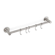Portabicchieri per mobili a 4 linee, lunghezza 280 mm, Acciaio, Cromato lucido