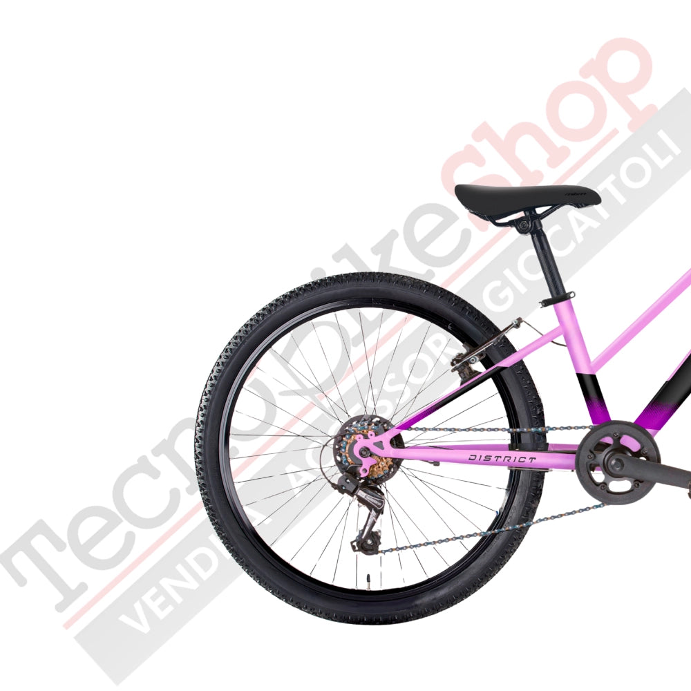 Bicicletta Bambina MTB MBM District 20" 7 Velocità-Rosa