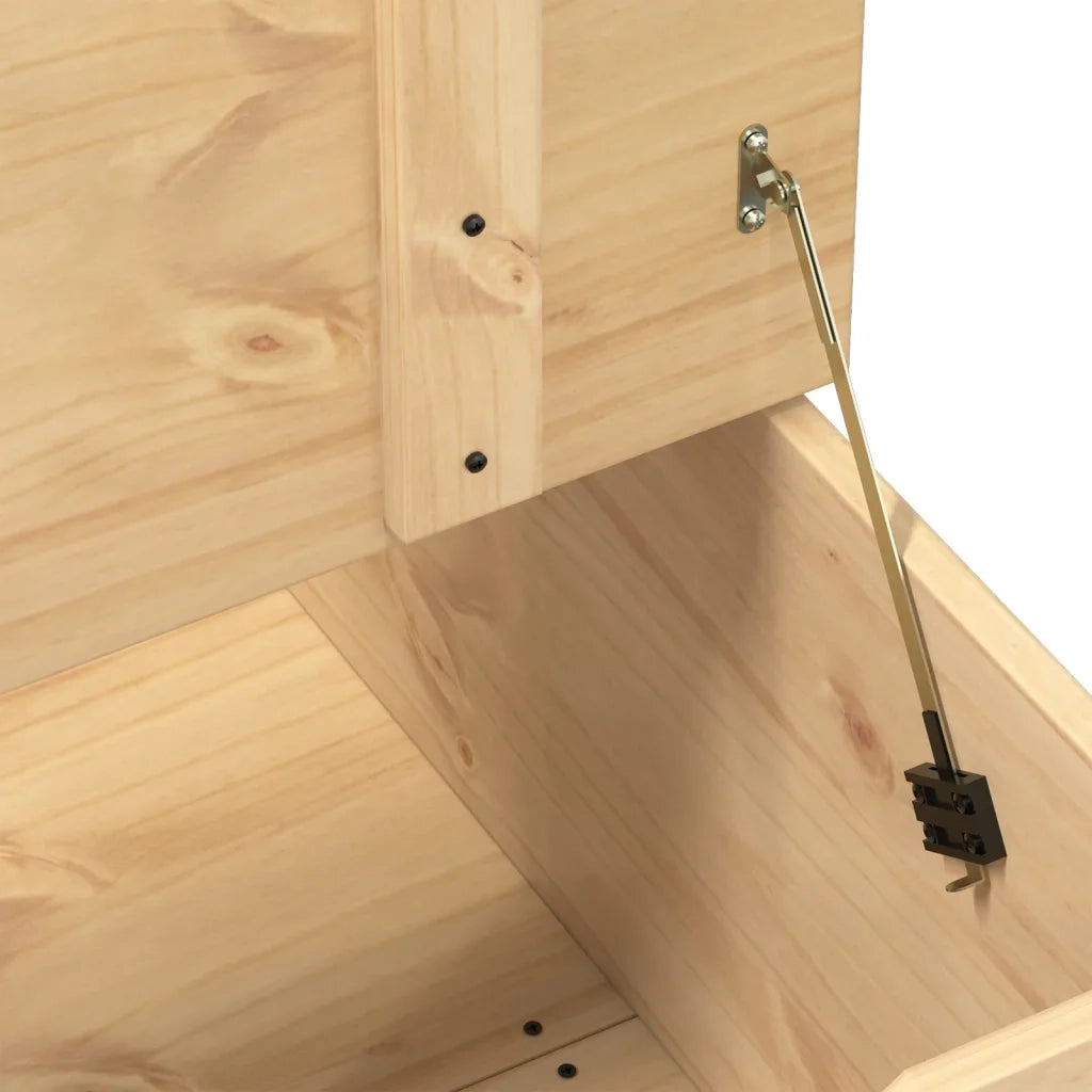 vidaXL Scatola Portaoggetti Corona 78x78x45 cm Legno Massello di Pino