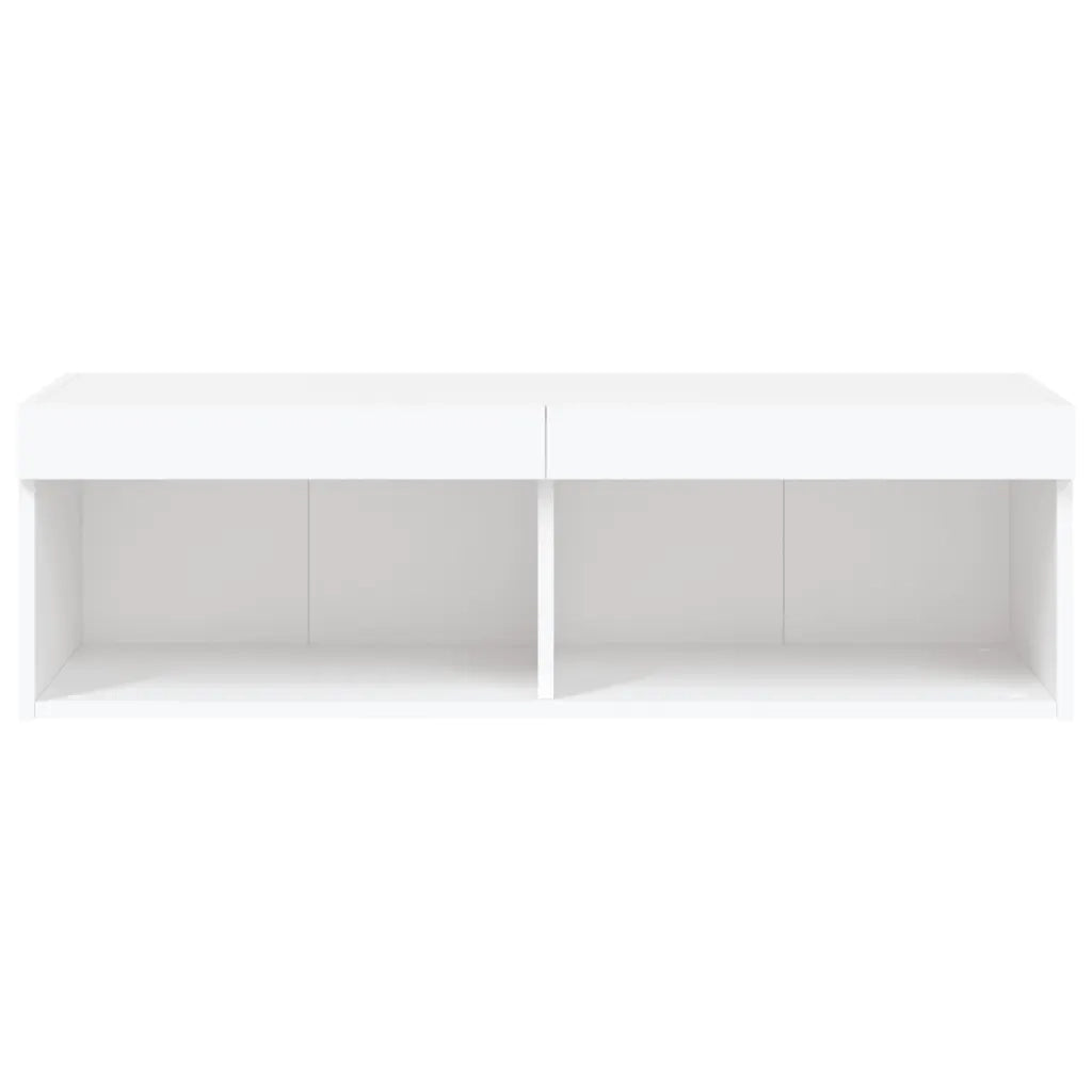 vidaXL Mobile Porta TV con Luci LED Bianco 100x30x30 cm