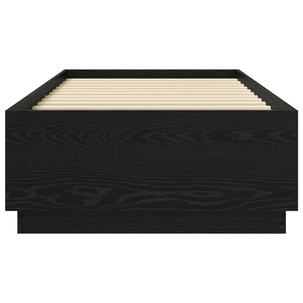 Letto con LED Rovere Nero 80 x 200 cm Legno ingegnerizzato 3429571