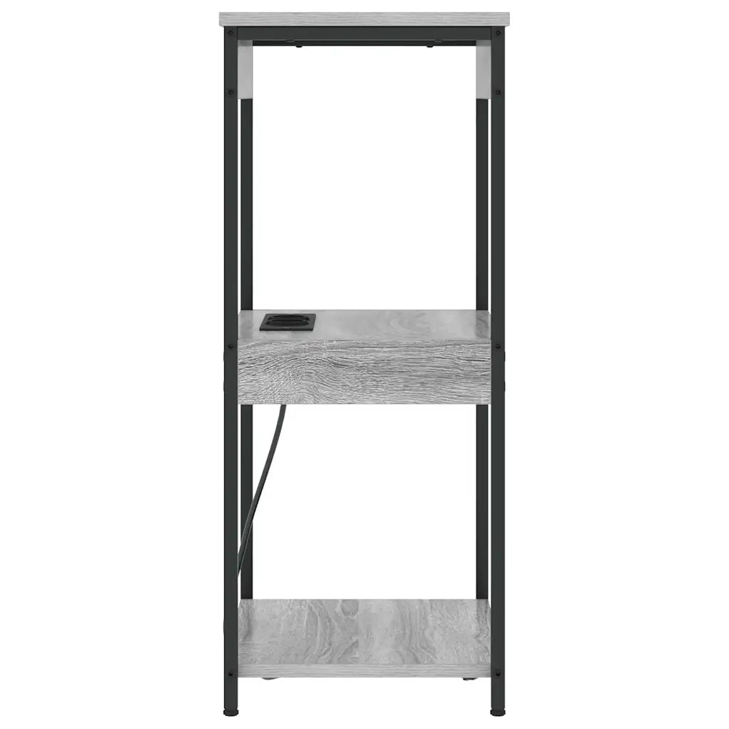 Armadio da Notte con lo scaffale Grigio Sonoma 41 x 31 x 76 cm 859548
