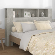 Testiera con Scomparti-Testata con Ripiani Grigio Cemento 160x18,5x104,5 cm