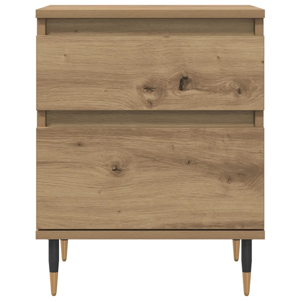Comodino-Tavolino da notte Rovere Artigianale 40x35x50 cm in Legno Multistrato 631700