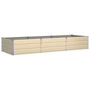 Fioriera | Cassetta per fiori | Vaso Avorio 290 x 100 x 45 cm Acciaio zincato