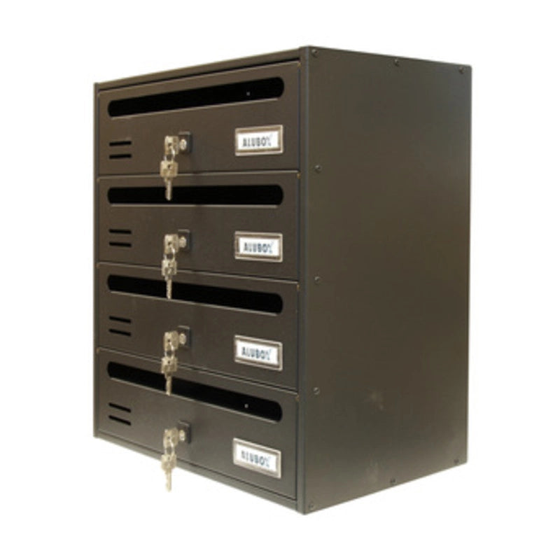 CASSETTA POSTALE ALUBOX CUBO/R 4 38,5X25X43 GR GHISA- ALUBOX- 1,0 pz