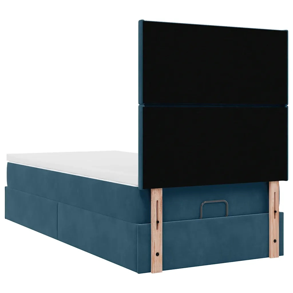 Struttura Letto Pouf con Materassi 90x200 cm in Velluto 3313377