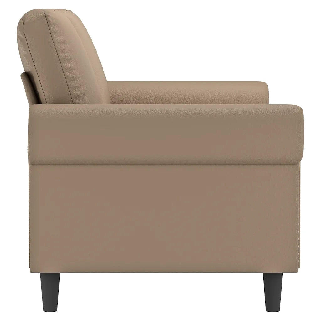 Divano a 2 Posti-Sofa 2 Posti Cappuccino 140 cm in Similpelle 399116