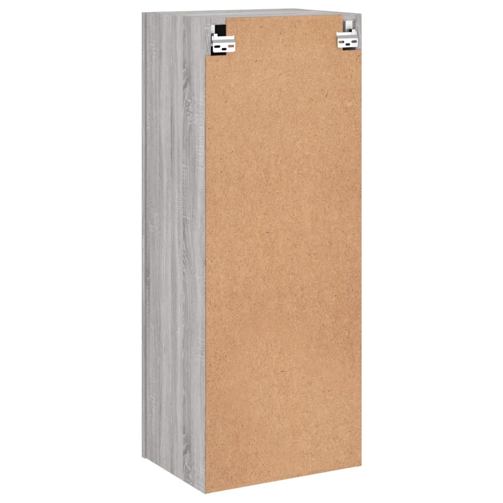 Mobile TV Parete Grigio Sonoma 40,5x30x102 cm Legno Multistrato 836936