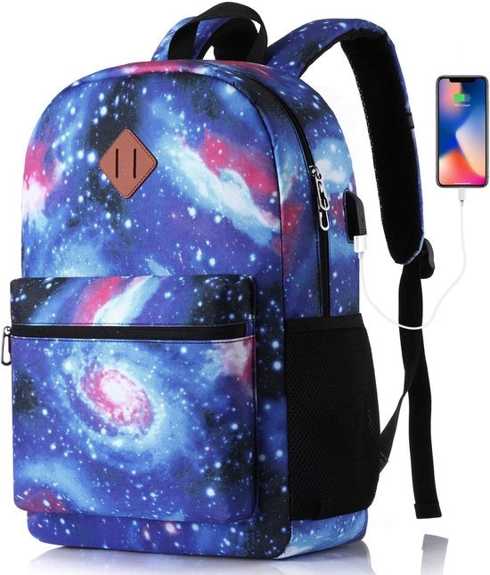Borsa da Spalla per Studenti, Raccogli Rifiuti per Ragazze e Ragazzi, Borsa da Scuola con Tasca per Laptop 15.6 Pollici