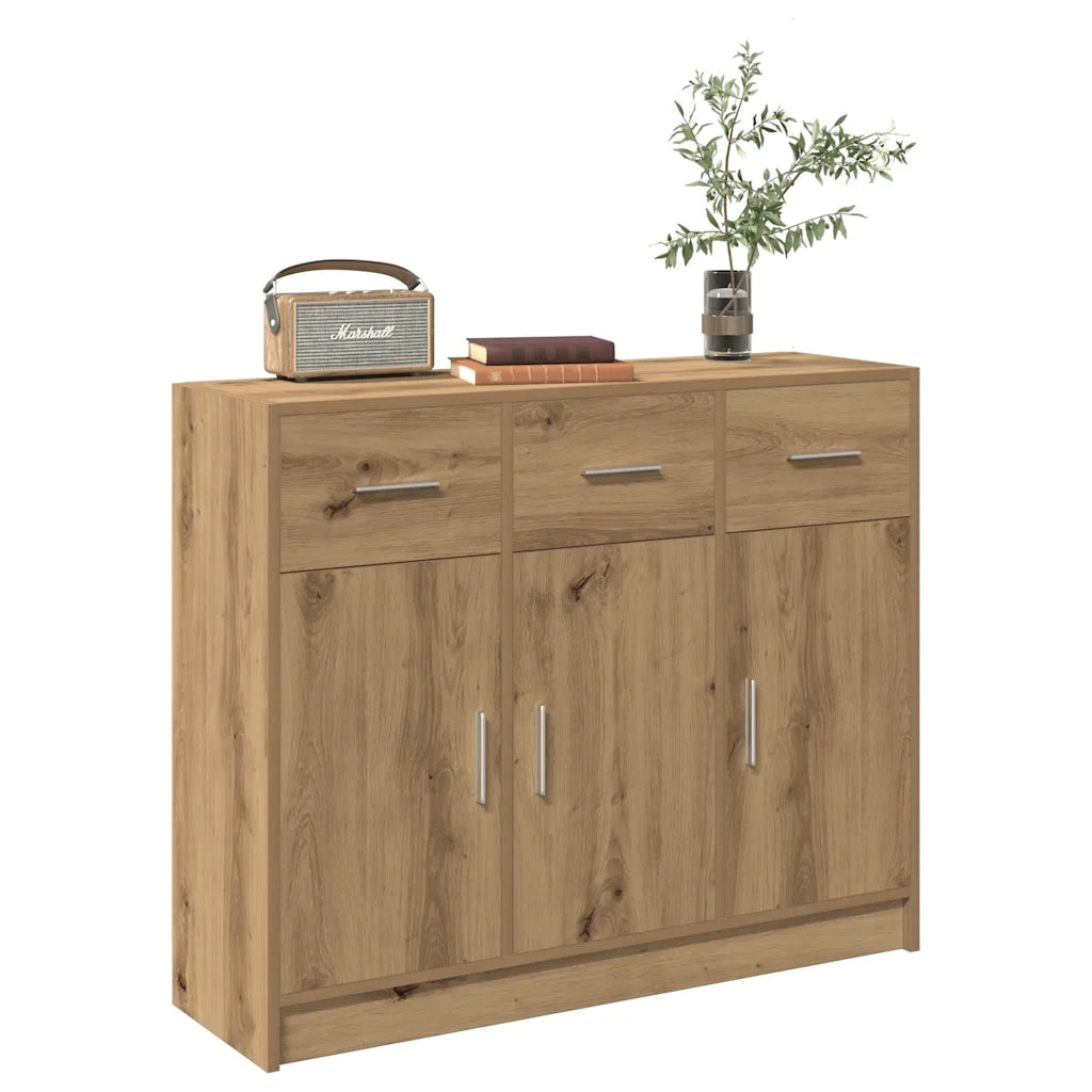 Credenza Rovere Artigianale 91x28x75 cm in Legno Multistrato 855895