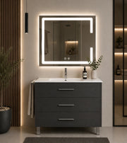 Mobile bagno con lavabo ORIGENBATH RIBERA senza specchio 80x40 cm grafite