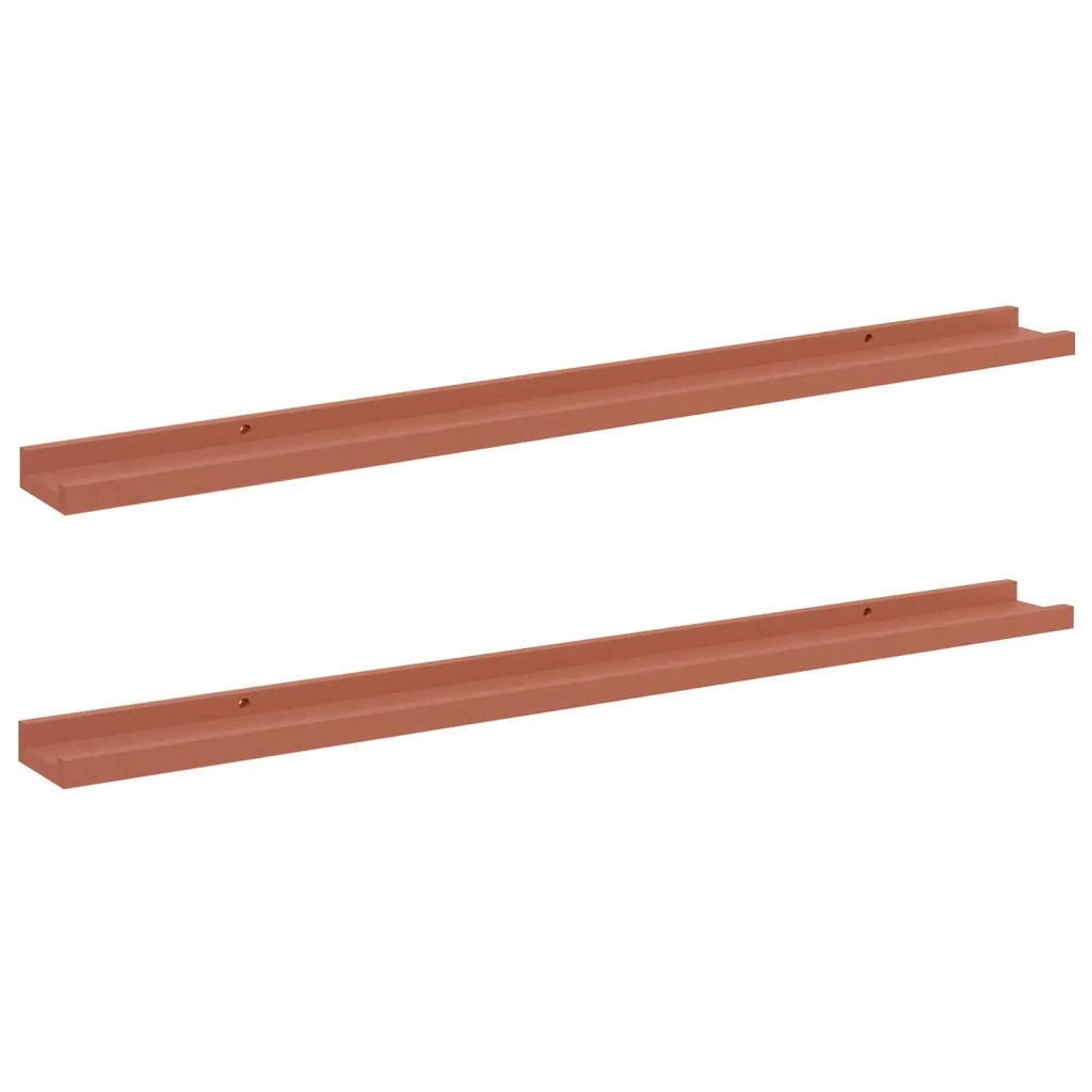 2 pz Scaffale da parete | Ripiano a parete | Mensola a parete Rosso 100 x 9 x 3 cm Legno multistrato
