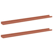 2 pz Scaffale da parete | Ripiano a parete | Mensola a parete Rosso 100 x 9 x 3 cm Legno multistrato