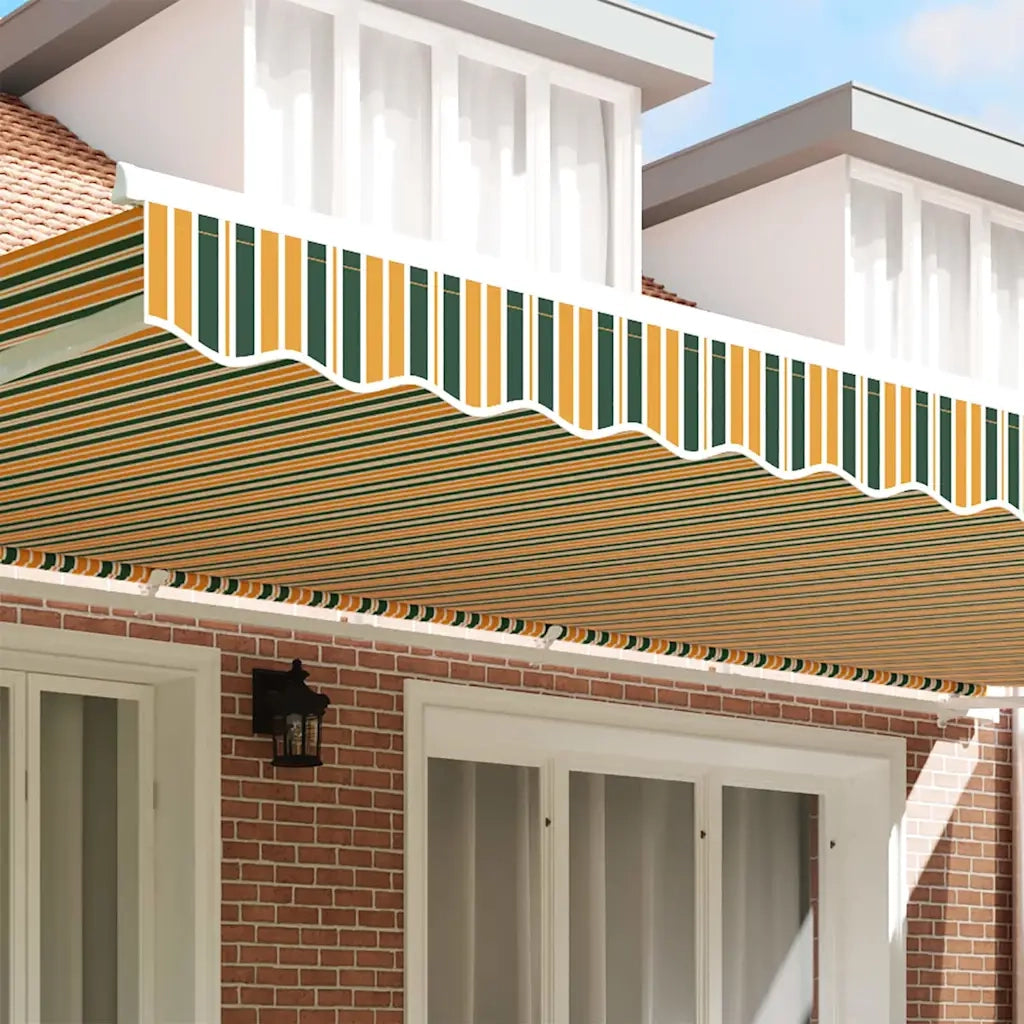 Tenda a Braccio Verde e giallo 580 x 20 cm Tela 42000805