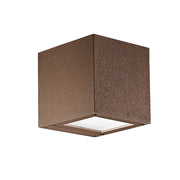 Silver Applique LED 4,5W Biemissione Quadrata IP65 4000K Marrone - Lampada da Parete per Esterni in Alluminio