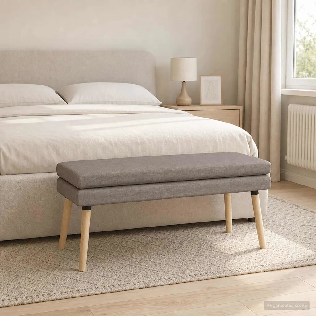 Panchina a doppio strato Tortora 110 x 40 x 47 cm Tessuto 42038451