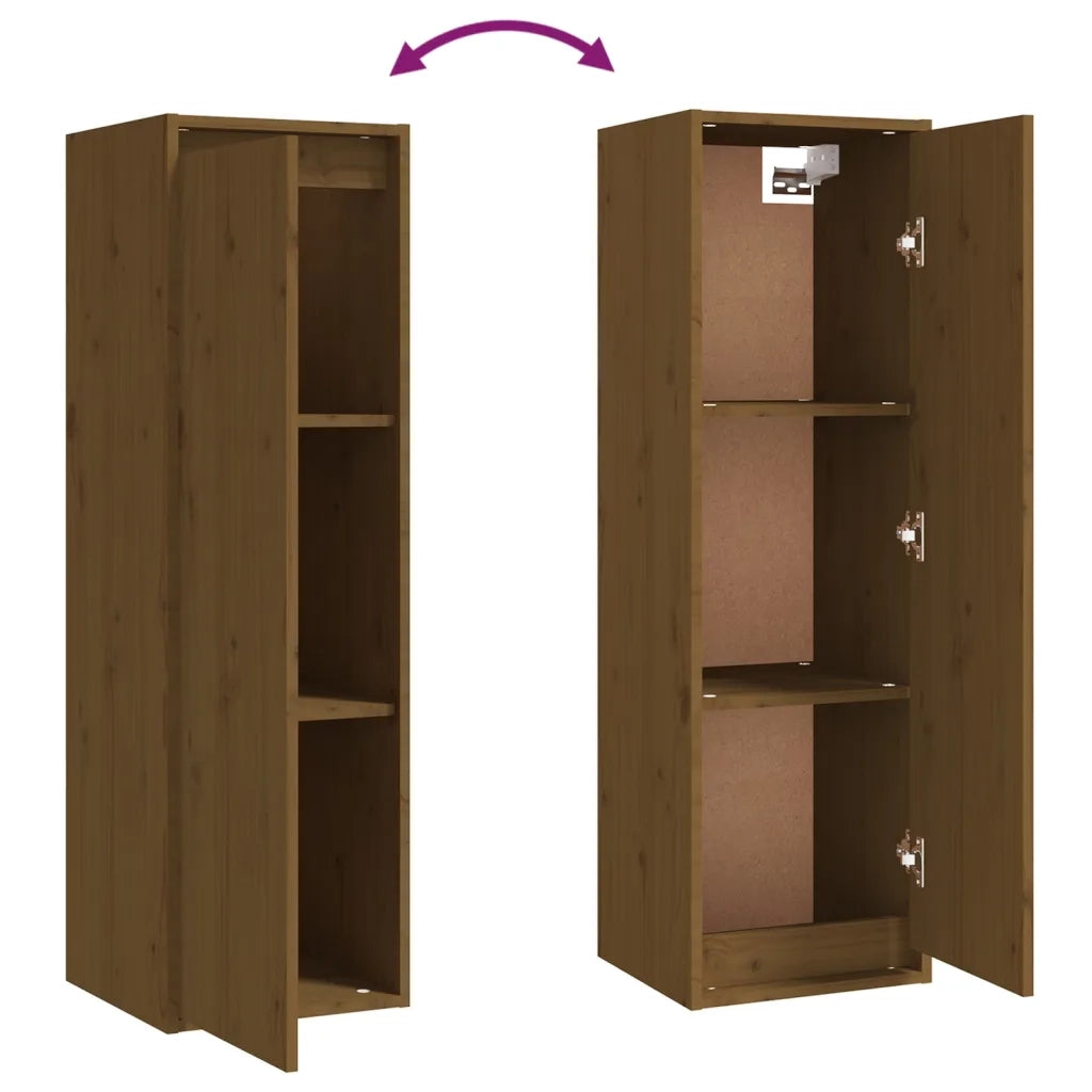 Mobili Porta TV 4 pz Miele in Legno Massello di Pino cod mxl 23416