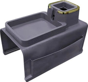 Sofa in silicone, bracciolo, tavolo da servizio, antiscivolo, banco, cassetta per bibite, banco, tavolo da servizio quadrato, banco, braccioli, organizzatore con tavolo da servizio, banco flessibile, tavolo per ufficio e abitazione (grigio)