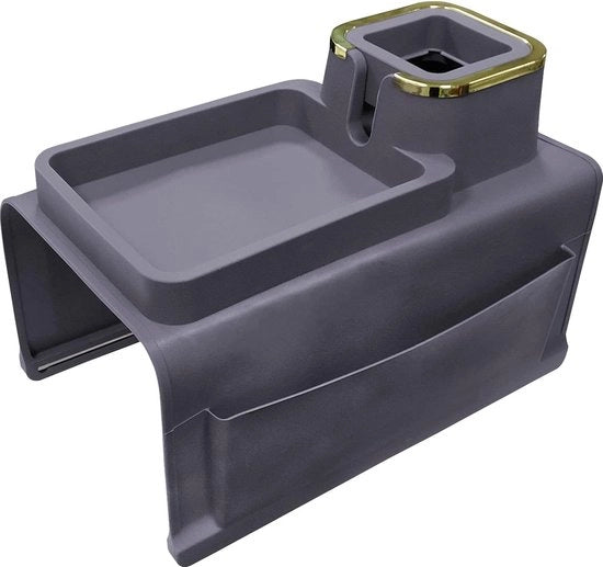 Sofa in silicone, bracciolo, tavolo da servizio, antiscivolo, banco, cassetta per bibite, banco, tavolo da servizio quadrato, banco, braccioli, organizzatore con tavolo da servizio, banco flessibile, tavolo per ufficio e abitazione (grigio)