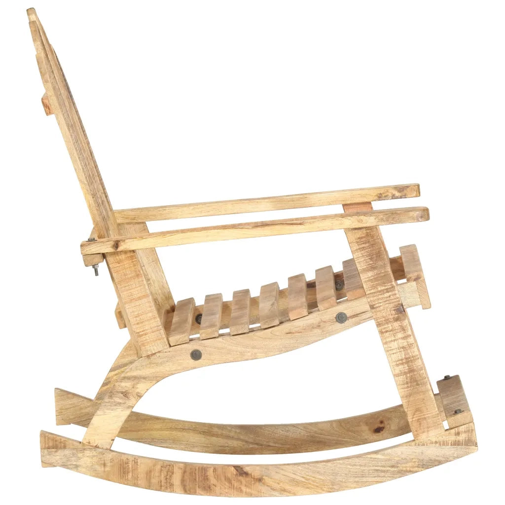 Sedia a Dondolo da Giardino in Legno Massello di Mango 285883