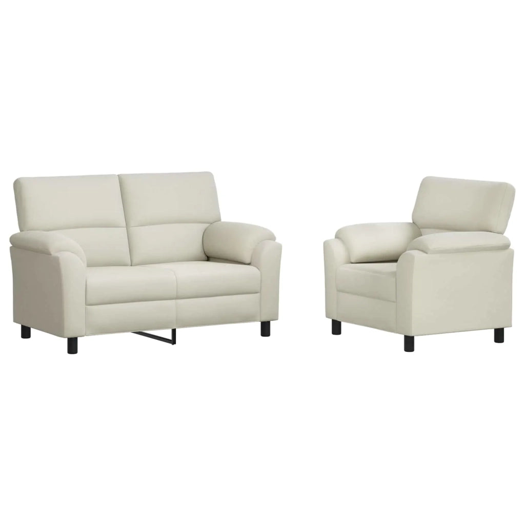 Set di divani 2 pcs Crema Velluto 3430428