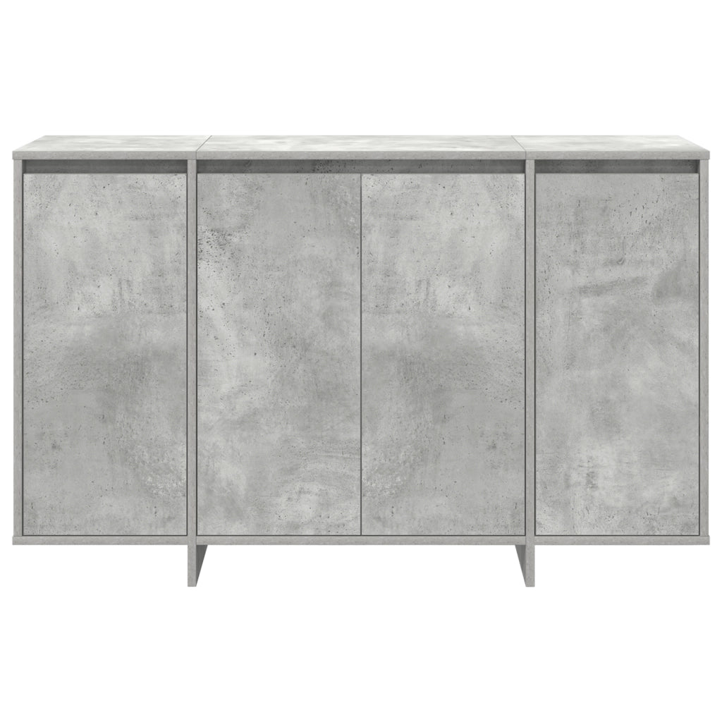 Credenza Grigia in Cemento Grigio cemento Legno ingegnerizzato