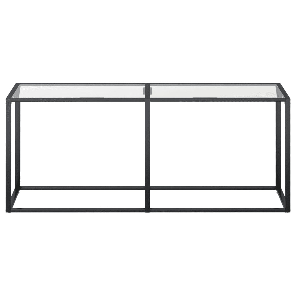 Tavolo Consolle Trasparente 180x35x75,5 cm in Vetro Temperato cod mxl 74485