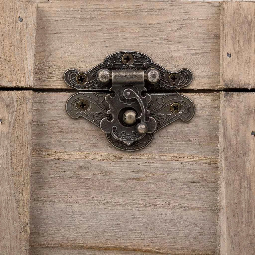 Cesto in legno con manici marroni 17x11x10,5h