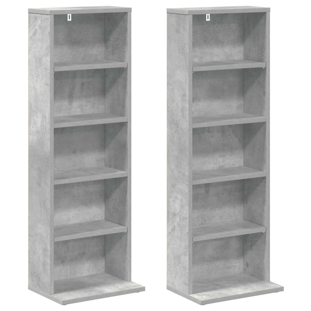 Mobile per CD 2 pz Grigio Cemento 33 x 23,5 x 97,5 cm 8012697