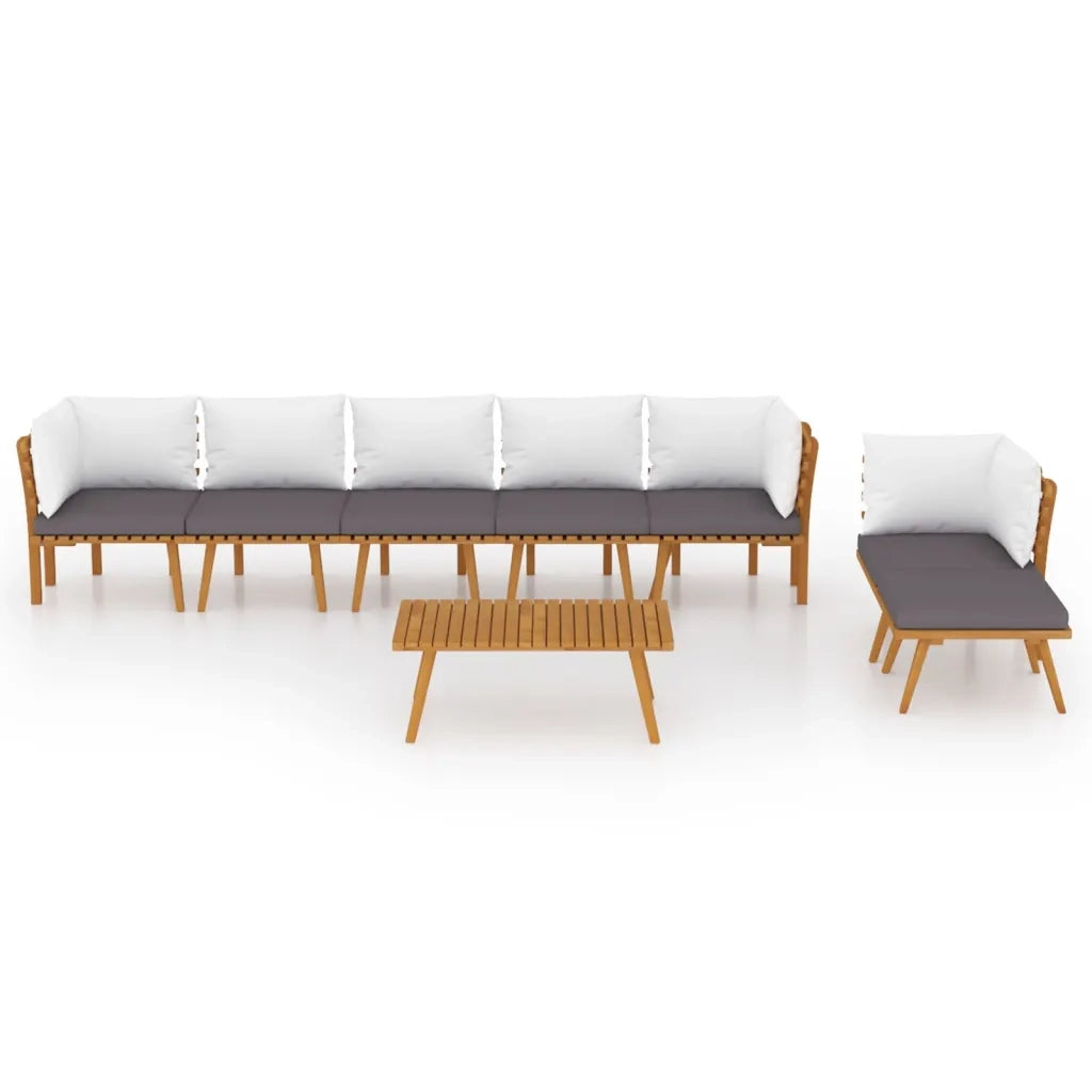 Set Divani da Giardino 8 pz con Cuscini in Massello di Acacia 3087017