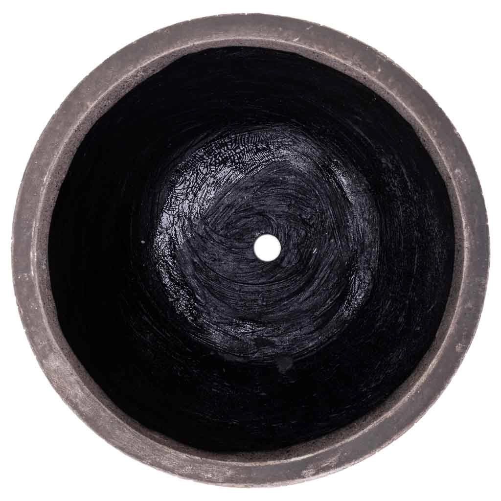 Vaso fibra di vetro marrone rossastro 35x35x30 cm