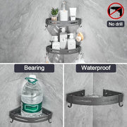 Scaffalatura per spezie, mensole angolari per bagno cucina 22,5 x 22,5 x 4,5 cm