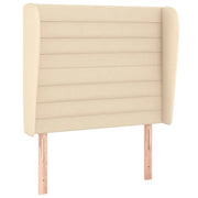 Testiera | Testata ad Orecchio Crema 83x23x118/128 cm in Tessuto