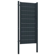 Cancello per Recinzione in PVC e Acciaio 100x164 cm Antracite 145235