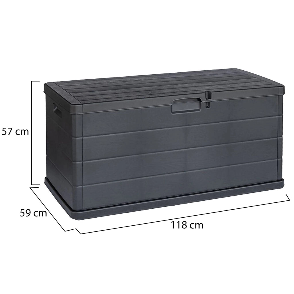 Creola, Baule Capienza 340 l Made in Italy, 118x59x57h cm Nero Antracite
