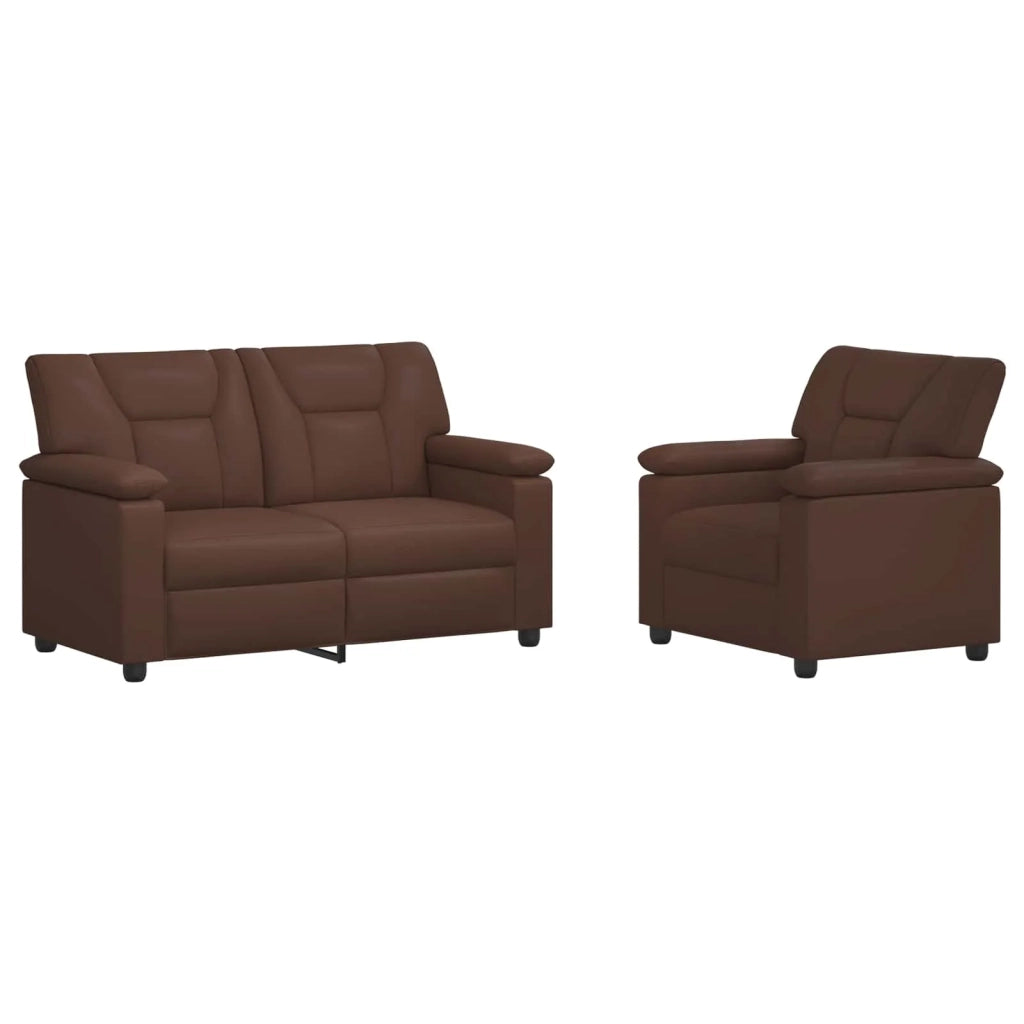 Set di divani 2 pcs Marrone Similpelle 3430520