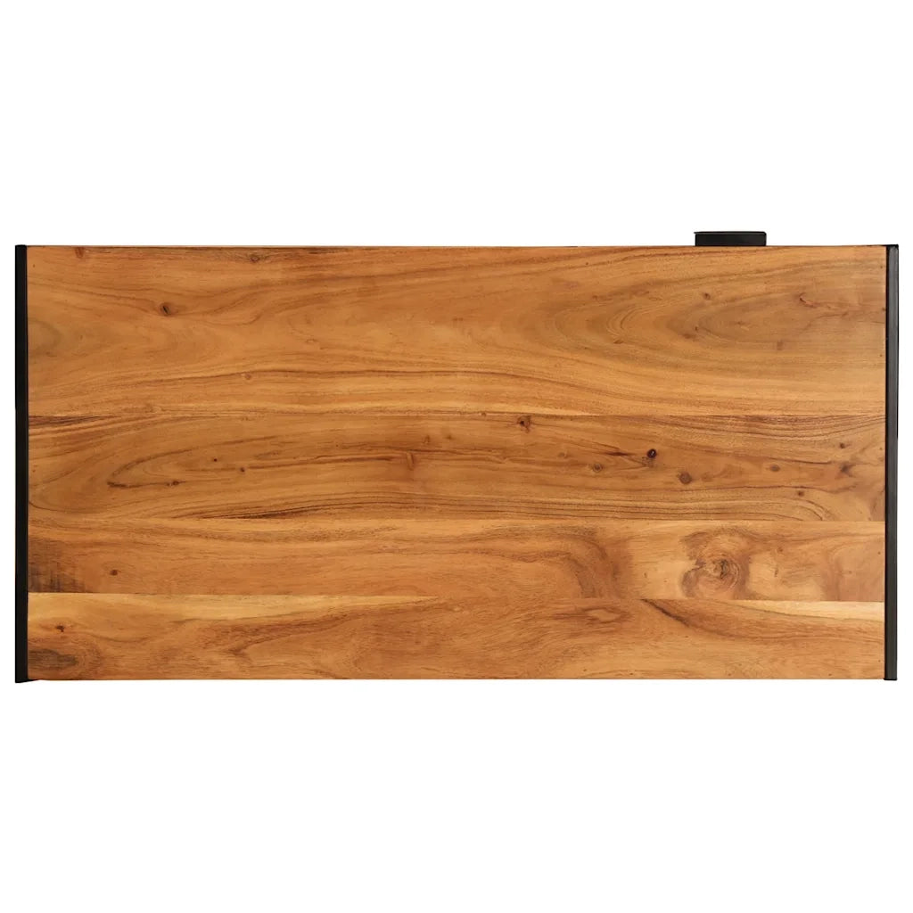 Tavolino da Salotto 110x55x40 cm in Legno Massello di Acacia