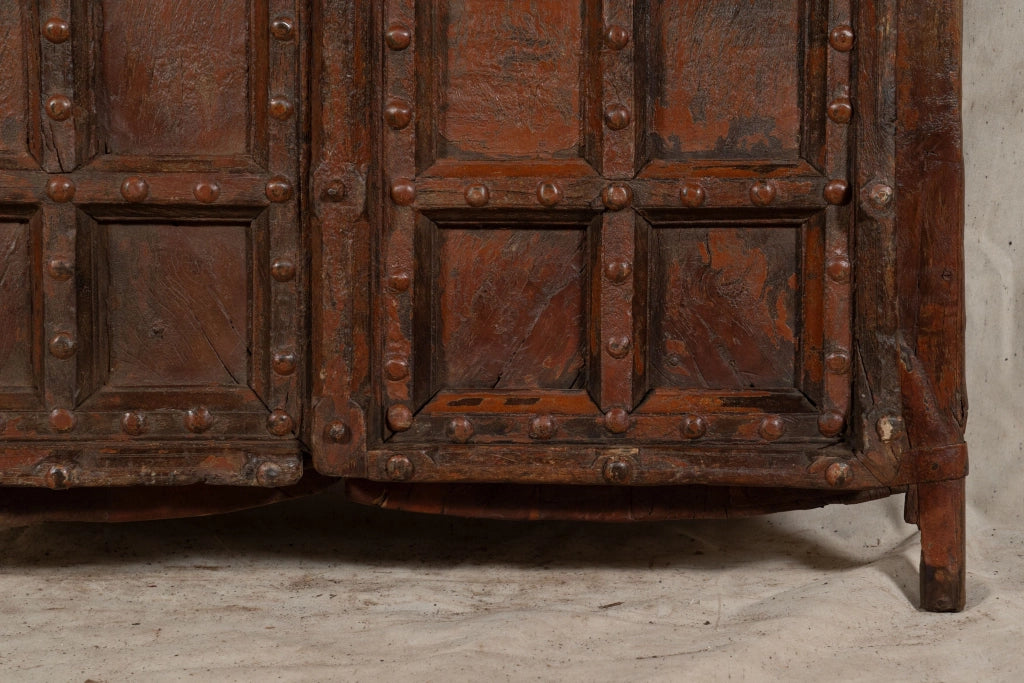 Biscottini Porta portone in legno massello e ferro da interno o da esterno vecchia e antica medievale scorrevole
